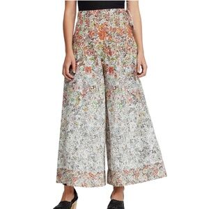 Free People Sugar Magnolia Floral Print Tie Waist Wide Leg Pants - XS